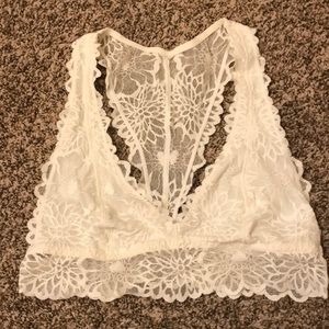 Victoria’s Secret PINK Cream Lace Unlined Bralette